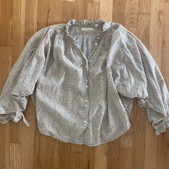 Doen Floral Cream Blouse - Picture 2 of 8